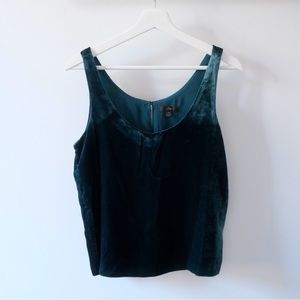 J Crew Teal Green Velvet Tank
